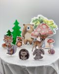 Декорация за торта горски животни - мече, еленче, зайче